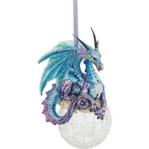 Design Toscano Frost The Gothic Dragon Holiday Ornament Christmas Décor